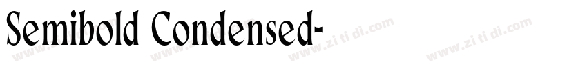 Semibold Condensed字体转换 Semibold Condensed字体转换